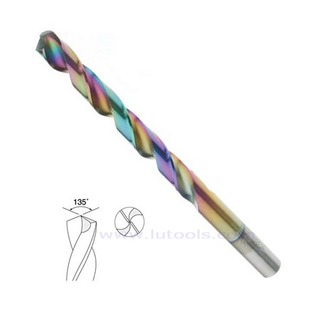 HSS-Spiralbohrer, vollst&auml;ndig geschliffen, in Regenbogenfarbe