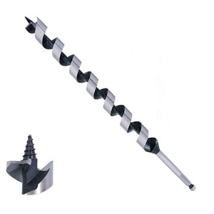 Quick Change Hex Shank Single Flute Long Wood Auger Drill Bit with Stem for Wood Drilling