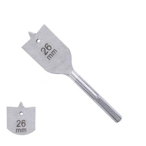 Broca de espada de madera plana y rechoncha de longitud corta con v&aacute;stago hexagonal para perforaci&oacute;n en espacios confinados